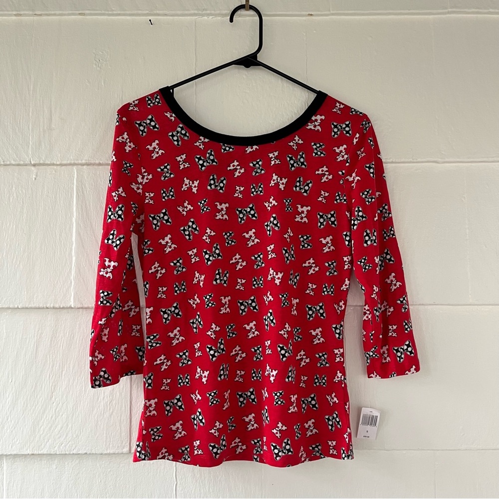 Super Kitsch Minnie Mouse Shirt NWT, Disney Parks Size M 🖤✨